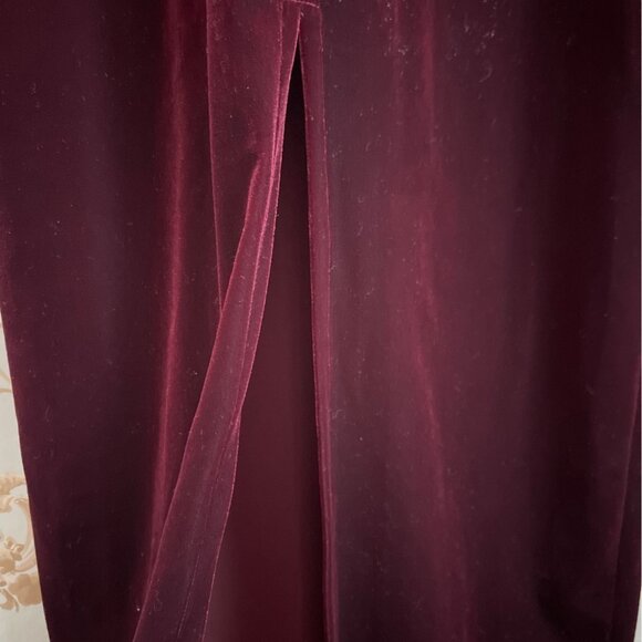 Vtg Y2K Women Velvet Maxi Dress Size 7/8 Whimsigoth Vamp Fairy Grunge Jewel Tone - Picture 5 of 10